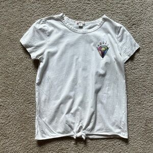 Crewcuts White Tee with Geometric Patch